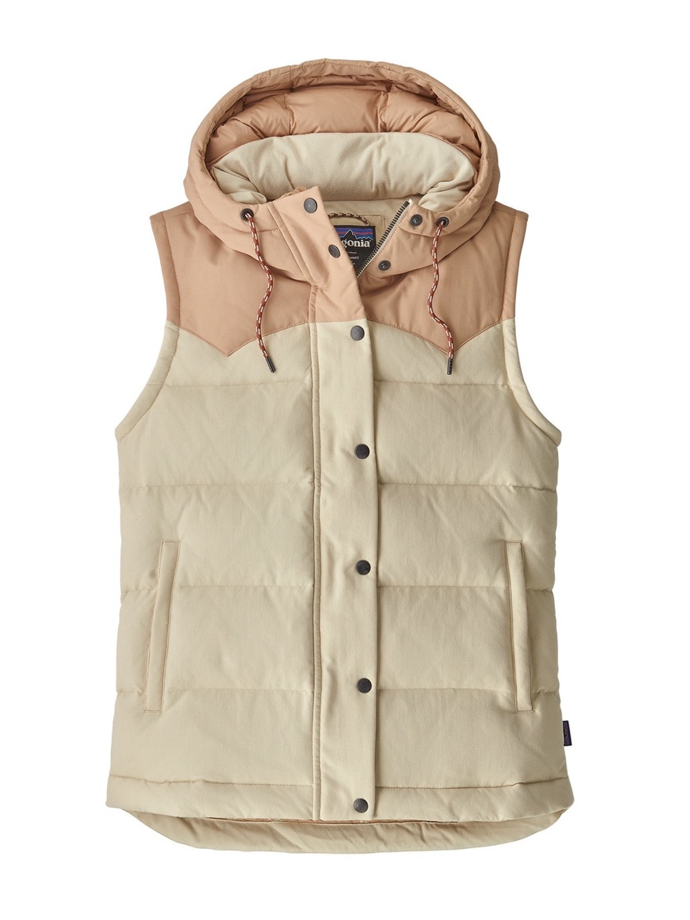 Patagonia Women’s Medium Bivy Oyster White Hooded Down Feathers Insulated Vest